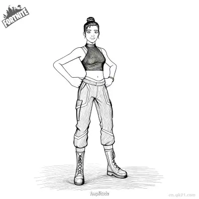 Free printable Amplitude 02 Coloring Page - Free PDF Printable Fortnite Coloring Sheets coloring page